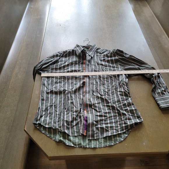 RARE Robert Graham Button Down Floral Embroidery Long Sleeve Dress Shirt 2XL XXL - Picture 15 of 16